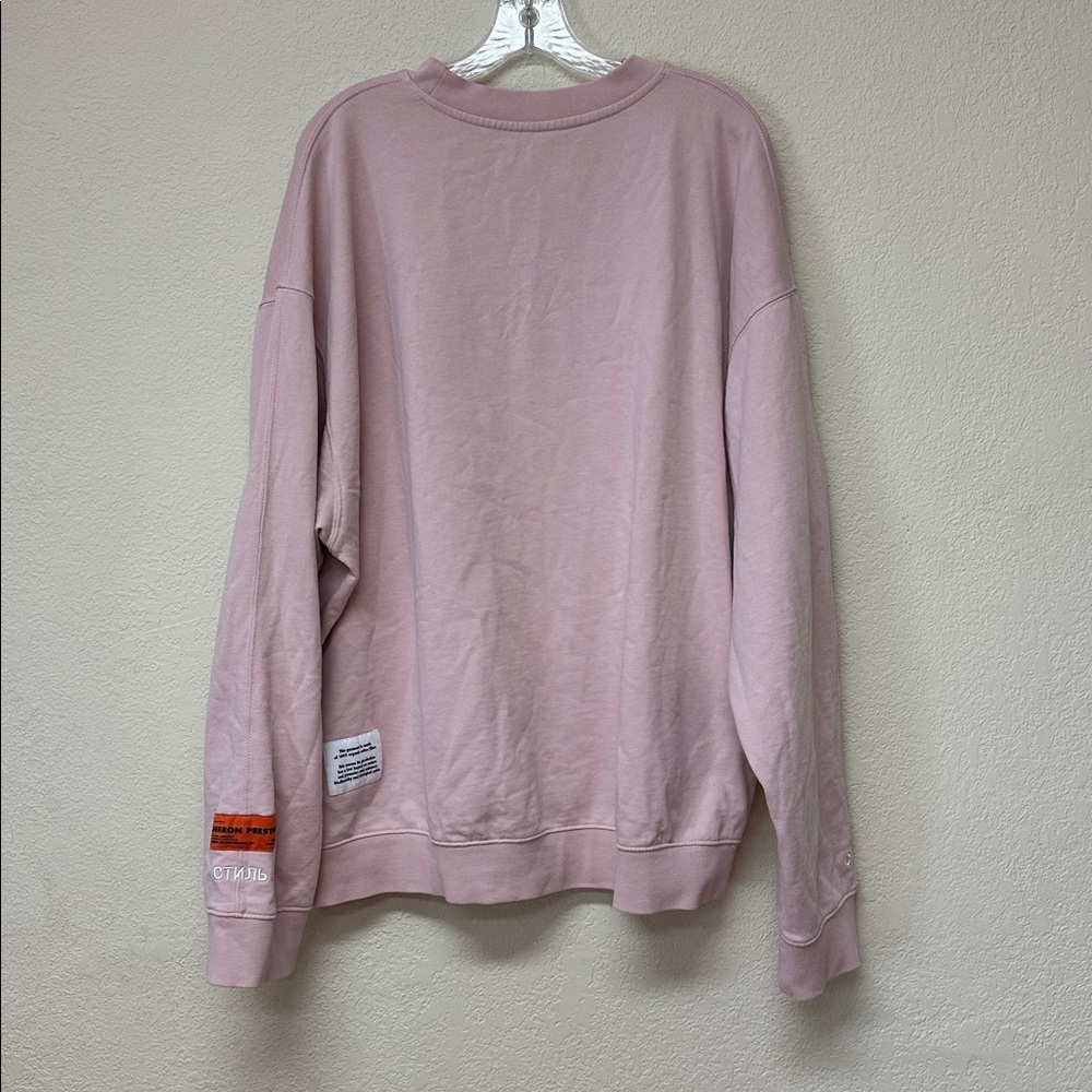 Heron Preston Light Pink baby Graphic sweatshirt size XL - Picture 8 of 8